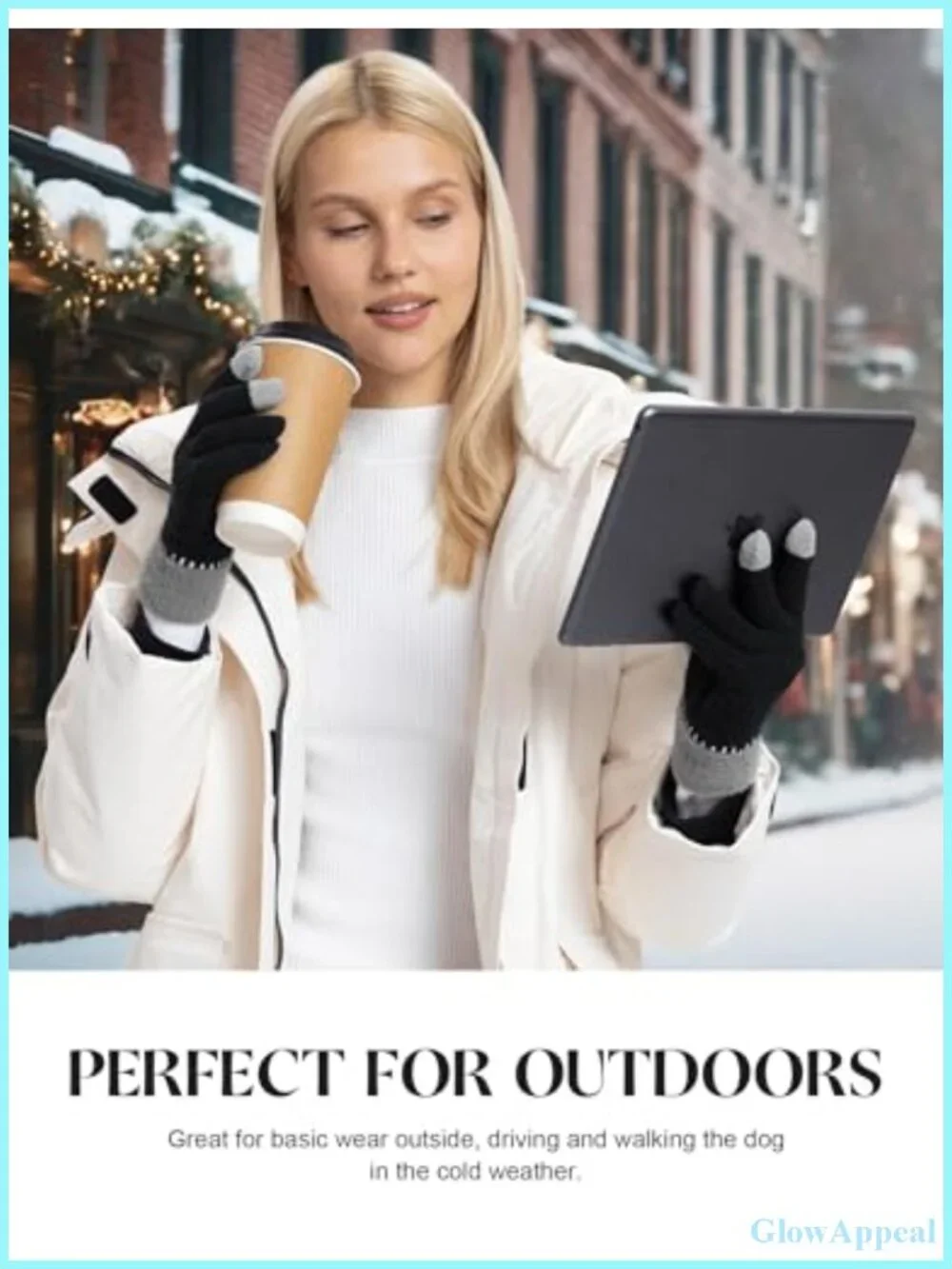 Women's Winter Touch Screen Gloves, 4 Pairs Thermal Warm Knit Gloves